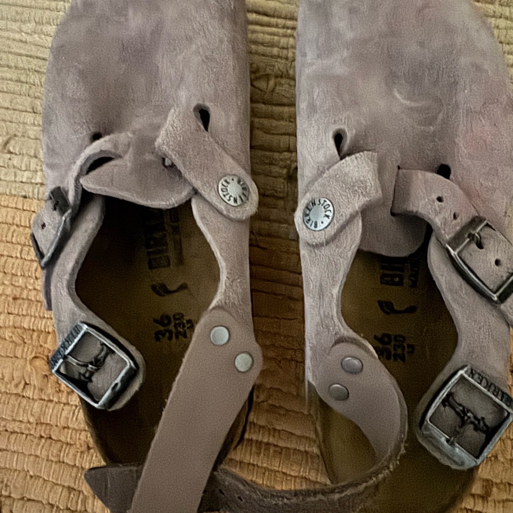 Birkenstock Tokio Suede Sandals Faded Purple (Like New) Size 36 - Picture 3 of 3